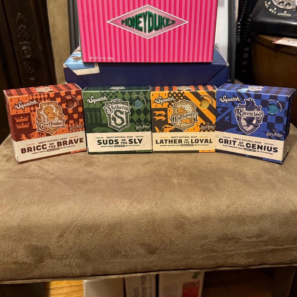 Dr. Squatch Hogwarts House Themed Soap Set - All 4 - Wizarding World - Potter